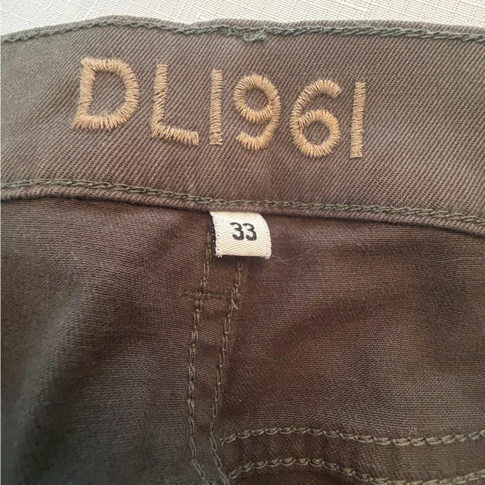 DL1961 Dark Green /‎ Brown Men's Slim Straight Pant Size 33X30
